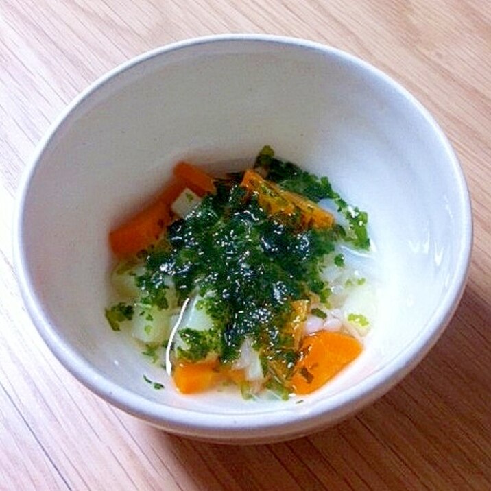 離乳食後期♪野菜と青のりのスープ☆